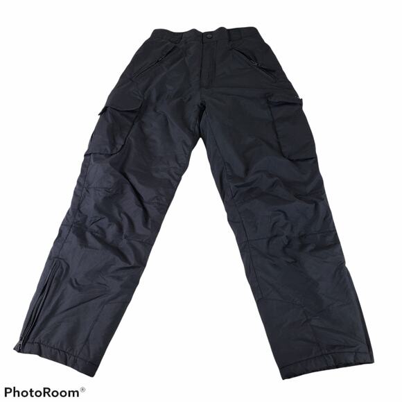 Skigear Pants Snow Youth Unisex Medium Winter Black Warm Comfort Pockets - Picture 2 of 5